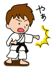 Karate man can do his best sticker #4237894