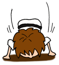 Karate man can do his best sticker #4237903