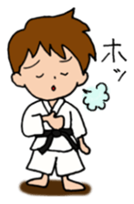 Karate man can do his best sticker #4237905