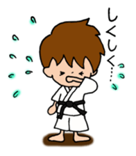 Karate man can do his best sticker #4237907