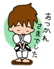 Karate man can do his best sticker #4237911