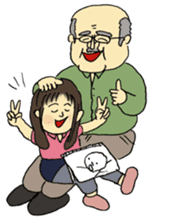 Marie and grandpa sticker #4238243