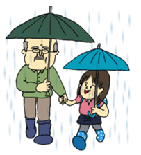 Marie and grandpa sticker #4238245