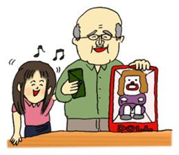 Marie and grandpa sticker #4238249