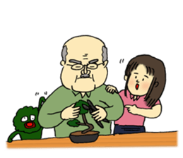 Marie and grandpa sticker #4238251