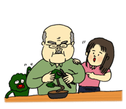Marie and grandpa sticker #4238251
