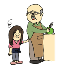 Marie and grandpa sticker #4238253