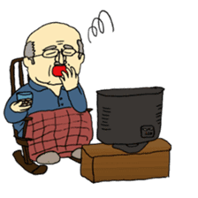 Marie and grandpa sticker #4238255