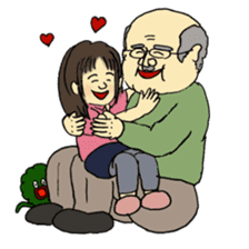 Marie and grandpa sticker #4238261