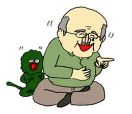 Marie and grandpa sticker #4238265