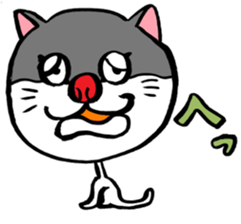 Pleasant friends and rice ball cat sticker #4239233