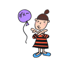 balloon girl, the second! pattern answer sticker #4240164