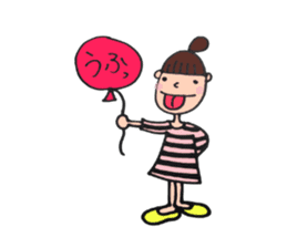 balloon girl, the second! pattern answer sticker #4240182