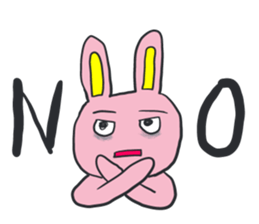 Pink cute Rabbit sticker #4240361