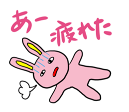 Pink cute Rabbit sticker #4240362