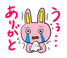 Pink cute Rabbit sticker #4240369