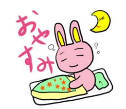 Pink cute Rabbit sticker #4240372