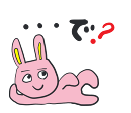 Pink cute Rabbit sticker #4240379