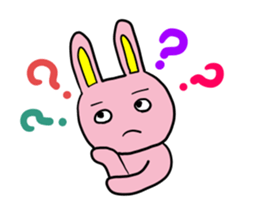 Pink cute Rabbit sticker #4240382