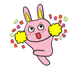 Pink cute Rabbit sticker #4240383