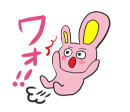 Pink cute Rabbit sticker #4240387