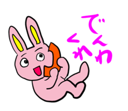 Pink cute Rabbit sticker #4240395