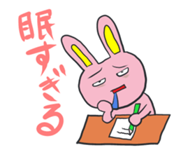 Pink cute Rabbit sticker #4240398