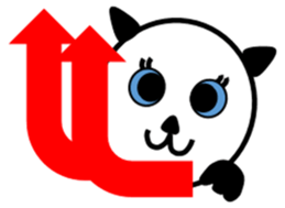 White Cat, BLUE sticker #4240509