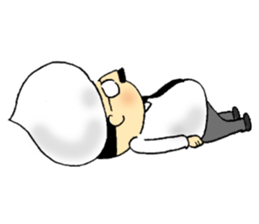 an innocent president&a stern secretary sticker #4240659