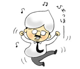 an innocent president&a stern secretary sticker #4240661