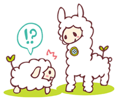 alpaca & sheep ! sticker #4242498