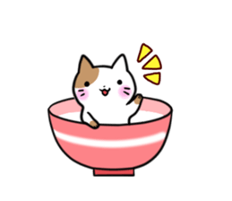 Bowl cat sticker #4242841