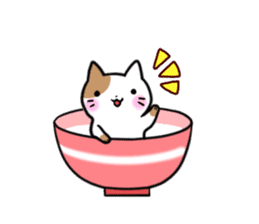 Bowl cat sticker #4242841