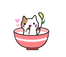 Bowl cat sticker #4242843