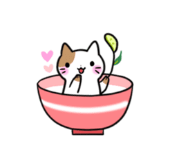Bowl cat sticker #4242843