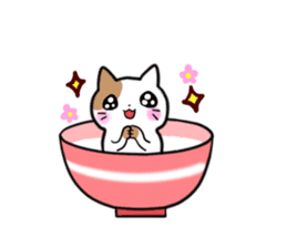 Bowl cat sticker #4242845