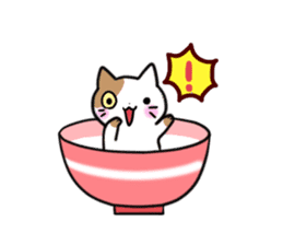 Bowl cat sticker #4242846