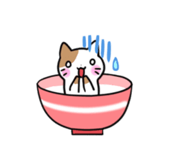 Bowl cat sticker #4242847