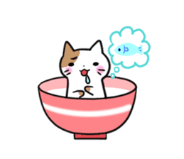 Bowl cat sticker #4242849