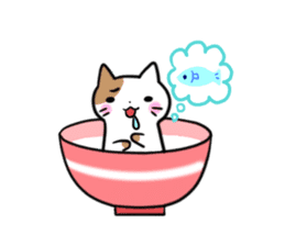 Bowl cat sticker #4242849