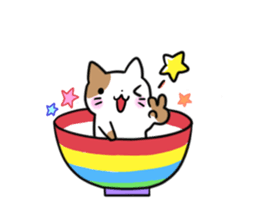 Bowl cat sticker #4242852