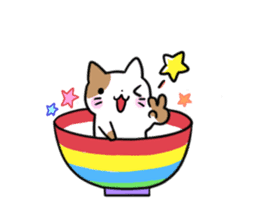 Bowl cat sticker #4242852