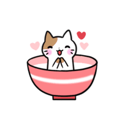 Bowl cat sticker #4242855