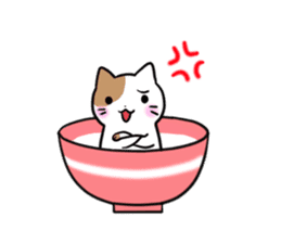 Bowl cat sticker #4242857