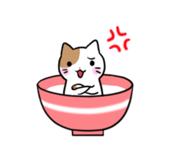 Bowl cat sticker #4242857