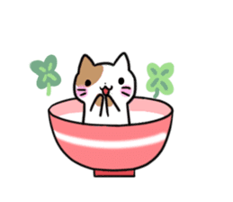 Bowl cat sticker #4242860