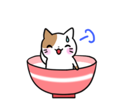Bowl cat sticker #4242863