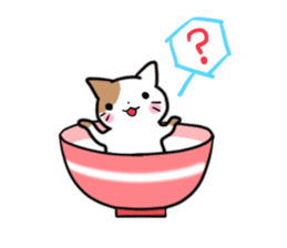Bowl cat sticker #4242865