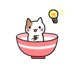 Bowl cat sticker #4242867