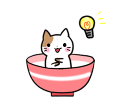 Bowl cat sticker #4242867